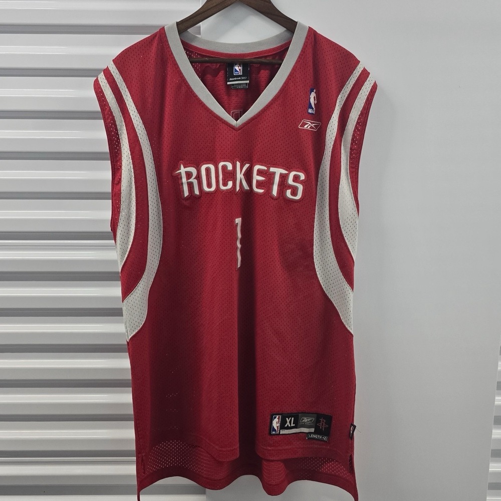 Tracy McGrady Houston Rockets Reebok NBA Authentic Jersey XL +2 Red #1 Y2K